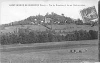 Bressieux, Chateau, Vieille carte, le village et le chateau (1)